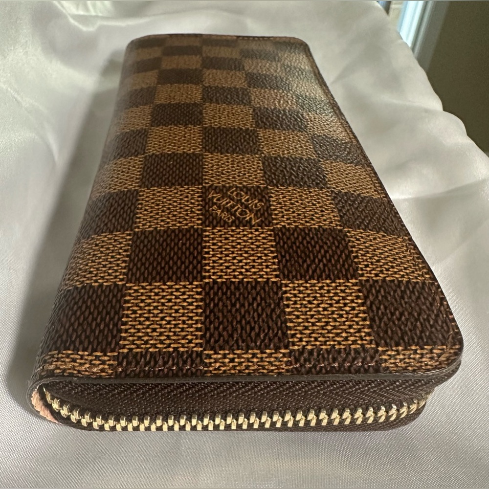 Louis Vuitton Clemence Wallet Damier Ebene with Rose Ballerine